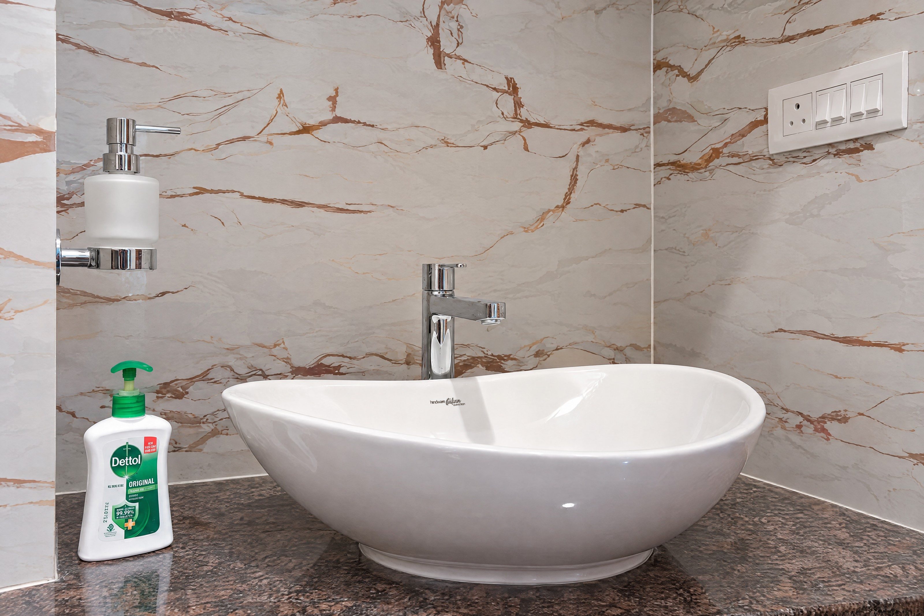 Bathroom vanity, the AI re-angle AUREN delivered from it.